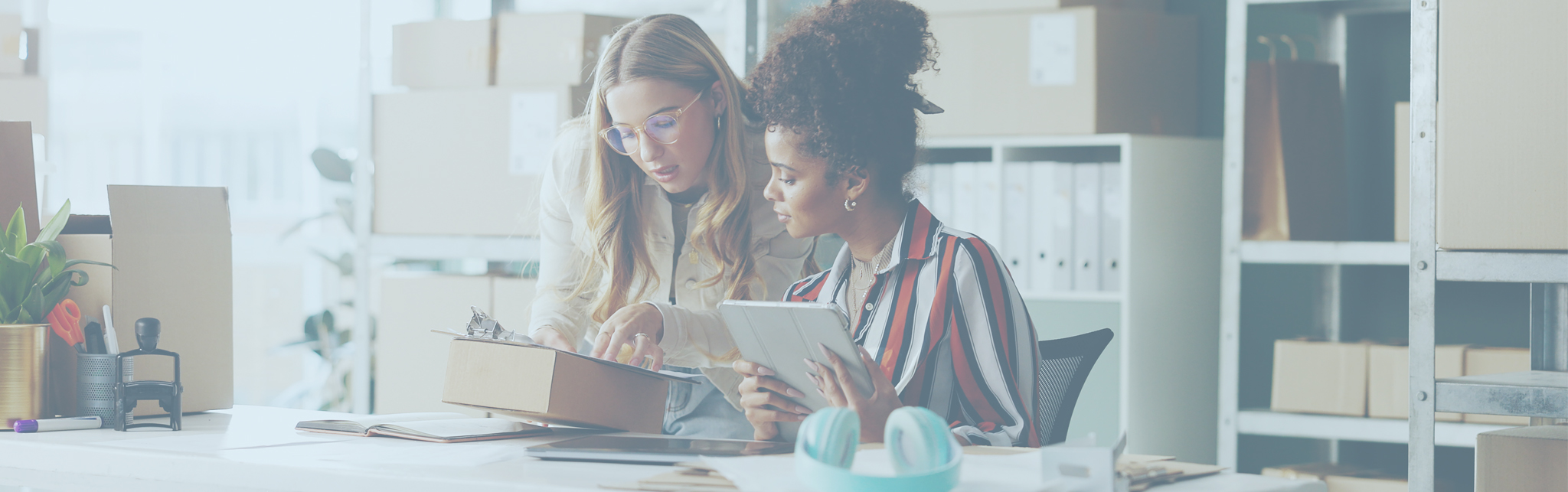 illustration two people on video meetings on computers